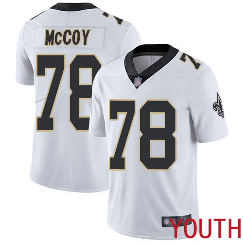New Orleans Saints Limited White Youth Erik McCoy Road Jersey NFL Football #78 Vapor Untouchable Jersey->youth nfl jersey->Youth Jersey
